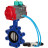 Затвор дисковый поворотный WBV1631N-2W-Fb-H Ду80 Ру16 LUG корпус - чугун QT450, диск - нержавеющая сталь 304, уплотнение - NBR, с пневмоприводом PA-DA-083, пневмораспределителем 4V320-10 AC220V и магнитным переключателем ALS200D в Омске