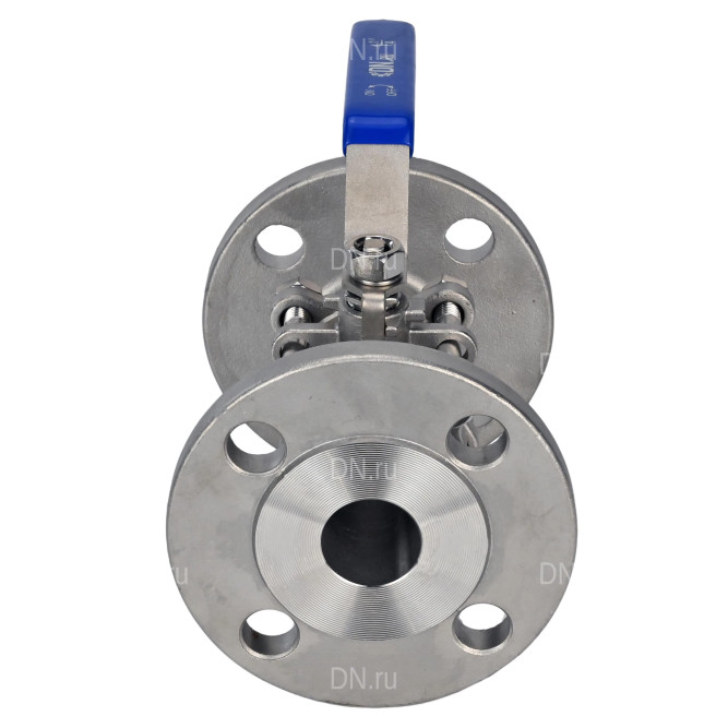 Кран шаровой BV3232P(3pc)-FP-F-H Ду25 Ру40, полнопроходной, трехсоставной, нержавеющая сталь 316, уплотнение - PTFE, фланцевый с рукояткой 11х11 в Омске