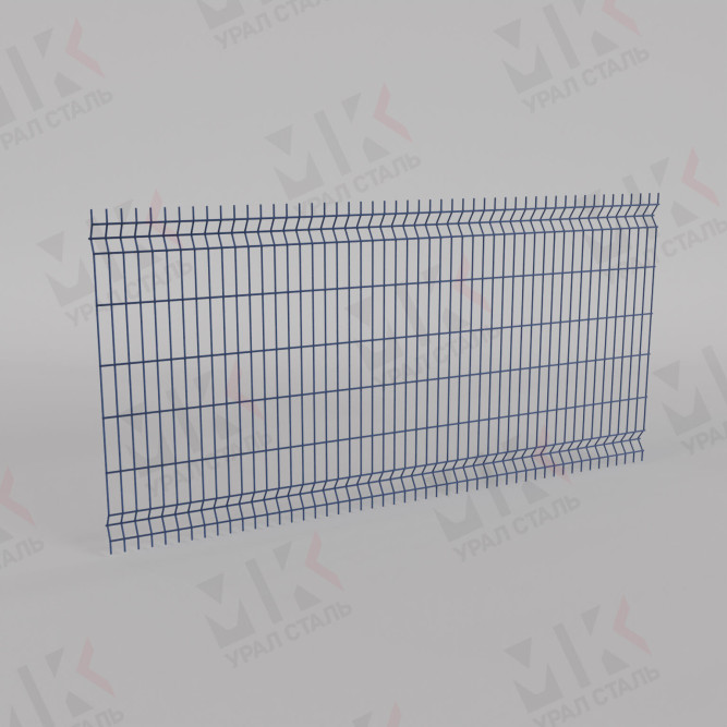 3Д забор синий (RAL 5005) 2500х3000х2.5 Light в Омске
