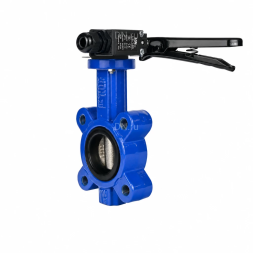 Затвор дисковый поворотный WBV1616N-2W-Fb-H Ду125 Ру16 LUG межфланцевый, корпус - чугун QT450, диск - чугун QT450, уплотнение - NBR, с рукояткой и двумя концевыми датчиками LS-103 250В