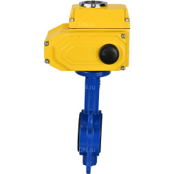 Затвор дисковый поворотный WBV1413E-2W-Fb-H Ду300 Ру16, корпус - чугун GGG50, диск - чугун GGG40, уплотнение - EPDM, с электроприводом-060 24В