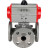 Кран шаровой BV3232P(4pc)-FP-3WL-F Ду25 Ру16 полнопроходной трехходовой, фланцевый, корпус - нержавеющая сталь SS316, с пневмоприводом PA-SA-083 с возвратными пружинами в Омске
