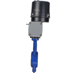 Затвор дисковый поворотный WBV1432E-2W-Fb-H Ду80 Ру16 межфланцевый, корпус - чугун GGG50, диск - нержавеющая сталь 316L, уплотнение - EPDM, с электроприводом четвертьоборотным QTSA-N-005EM-O0-220VAC с пружинным возвратом