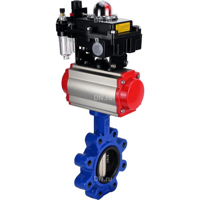 Затвор дисковый поворотный WBV1616E-2W-Fb-H Ду125 Ру16 LUG корпус - чугун QT450, диск - чугун QT450, уплотнение - EPDM, с пневмоприводом PA-SA-140, пневмораспределителем 4M310-08 DC24V, БКВ APL-410N EX и БПВ AFC2000 в Омске