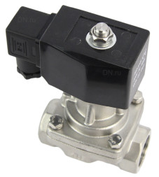 Клапан электромагнитный VS731-PT-NC-24VAC 3/4″ Ду20 Ру6 прямого действия двухходовой, корпус - сталь нержавеющая 304, присоединение - внутренняя резьба, уплотнение - PTFE, нормально-закрытый, катушка - 24 В AC