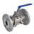 Кран шаровой BV3232P(3pc)-FP-F-H Ду40 Ру40, полнопроходной, трехсоставной, нержавеющая сталь 316, уплотнение - PTFE, фланцевый с рукояткой 14х14 в Омске