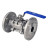 Кран шаровой BV3232P(3pc)-FP-F-H Ду40 Ру40, полнопроходной, трехсоставной, нержавеющая сталь 316, уплотнение - PTFE, фланцевый с рукояткой 14х14 в Омске