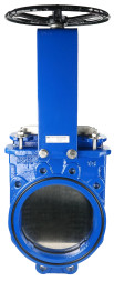 Задвижка шиберная GVKN1331N-2W-Fb-S Ду250 Ру10 двусторонняя, межфланцевая, шпиндель - невыдвижной, корпус - чугун GGG40, шибер - нержавеющая сталь 304, уплотнение - NBR, управление - штурвал