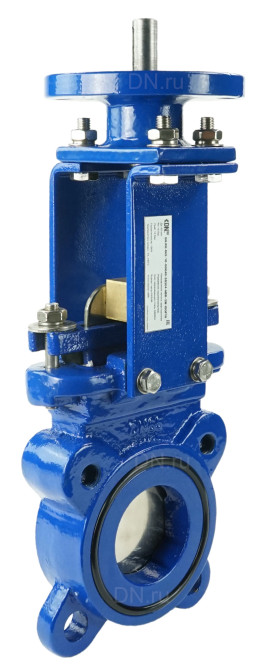 Задвижка шиберная GVKN1331N-2W-Fb-ISO Ду50 Ру16 двусторонняя, межфланцевая, шпиндель - невыдвижной, корпус - чугун GGG40, шибер - нержавеющая сталь 304, уплотнение - NBR, с ISO-фланцем и голым штоком, круглый шток 16, F10 в Омске