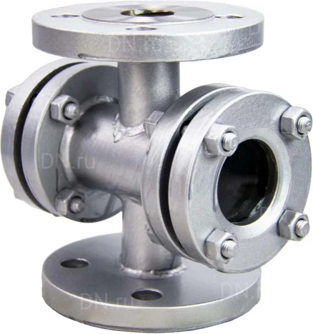 Стекло смотровое SG2-34G-F тип В ГОСТ 21836-2021 Ду40 Ру40, углеродистая сталь, фланцевое в Омске