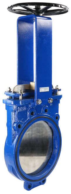 Задвижка шиберная GVKN1331N-2W-Fb-S Ду300 Ру6 двусторонняя, межфланцевая, шпиндель - невыдвижной, корпус - чугун GGG40, шибер - нержавеющая сталь 304, уплотнение - NBR, управление - штурвал в Омске