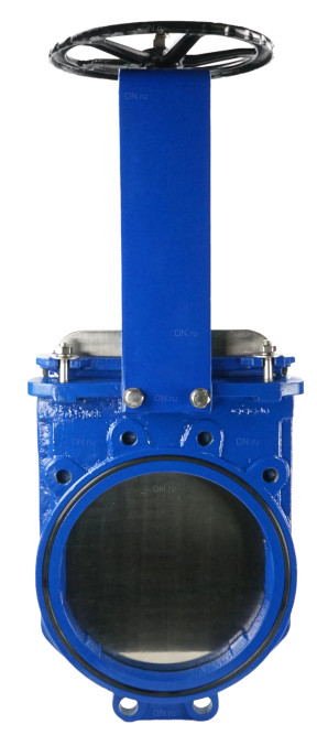Задвижка шиберная GVKN1331N-2W-Fb-S Ду300 Ру6 двусторонняя, межфланцевая, шпиндель - невыдвижной, корпус - чугун GGG40, шибер - нержавеющая сталь 304, уплотнение - NBR, управление - штурвал в Омске