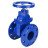 Задвижка клиновая 30ч39р (аналог МЗВ) GVWN1414E-2W-F-S blue Ду250 Ру10/16 фланцевая, корпус - чугун GGG50, уплотнение - EPDM, со штурвалом и невыдвижным штоком, цвет - синий в Омске