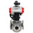 Кран шаровой BV3232P(4pc)-FP-3WL-F Ду40 Ру16 полнопроходной трехходовой, фланцевый, корпус - нержав.сталь SS316, с пневмоприводом PA-DA-065, пневмораспределителем 4M310-08 AC220V, БКВ APL-210N и ручным дублером MON1-250-T26-ISO в Омске