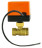 Кран шаровой BV0030NP-SP-3L-T-ED Ду15 Ру16 стандартнопроходной, L-тип, трехходовой, латунь, внутренняя резьба, уплотнение - нитриловый каучук / PTFE, с электроприводом 220В без концевых выключателей в Омске