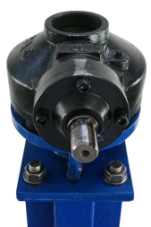 Задвижка шиберная GVKN1331N-2W-Fb-R Ду400 Ру6 двусторонняя, межфланцевая, шпиндель - невыдвижной, корпус - чугун GGG40, шибер - нержавеющая сталь 304, уплотнение - NBR, с редуктором