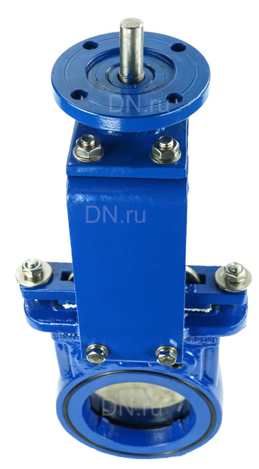 Задвижка шиберная GVKN1331N-2W-Fb-ISO Ду125 Ру16 двусторонняя, межфланцевая, шпиндель - невыдвижной, корпус - чугун GGG40, шибер - нержавеющая сталь 304, уплотнение - NBR, с ISO-фланцем и голым штоком, круглый шток 18, F10 в Омске