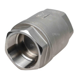 Клапан обратный VCS3232P-T 4″ Ду100 Ру40 резьбовой, пружинный, корпус - нержавеющая сталь 316, диск - нержавеющая сталь 316, уплотнение - металл