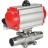 Кран шаровой BV3232P(3pc)-FP-W-ISO-H LONG Ду50 Ру40 полнопроходной, корпус - нержавеющая сталь 316, уплотнение - PTFE, под приварку, с пневмоприводом PA-SA-105 и пневмораспределителем 4M310-08 AC220V в Омске
