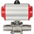 Кран шаровой BV3232P(3pc)-FP-W-ISO-H LONG Ду50 Ру40 полнопроходной, корпус - нержавеющая сталь 316, уплотнение - PTFE, под приварку, с пневмоприводом PA-SA-105 и пневмораспределителем 4M310-08 AC220V в Омске