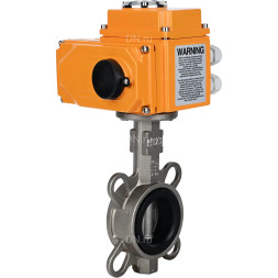 Затвор дисковый поворотный WBV3131V-2W-Fb-H Ду150 Ру16 межфланцевый, корпус - нержавеющая сталь 304, диск - нержавеющая сталь 304, уплотнение - VITON, с электроприводом QT-N-020EM-O1-380VAC-У1 HARK