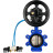 Затвор дисковый поворотный WBV1616N-2W-Fb-H Ду125 Ру16 LUG корпус - чугун QT450, диск - чугун QT450, уплотнение - NBR, с пневмоприводом PA-DA-105-1 и пневмораспределителем 4V320-08 AC220V в Омске