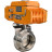 Затвор дисковый поворотный WBV3131E-2W-T-H Ду32 Ру10 резьбовой, корпус - пищевая нержавеющая сталь 304, уплотнение - EPDM, с электроприводом QT-N-005EM-A1-220VAC-У1 c датчиком обратной связи и входным управляющим сигналом 4-20мА HARK в Омске