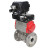 Кран шаровой BV3232P(3pc)-FP-F-ISO-H Ду80 Ру25, трехсоставной полнопроходной фланцевый, нержавеющая сталь SS316, PTFE, с пневмоприводом PA-SA-140 с возвратными пружинами и с электропневматическим поворотным позиционером YT-1000RSN с обратной связью в Омске