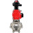 Кран шаровой BV3232P(3pc)-FP-SW-ISO-H Ду40 Ру63 полнопроходной, корпус - нержавеющая сталь SS316, под приварку, с пневмоприводом PA-SA-105, пневмораспределителем 4M310-08 DC24V, БКВ APL-210N в Омске