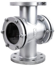 Стекло смотровое SG2-34G-F тип В ГОСТ 21836-2021 Ду100 Ру16, углеродистая сталь, фланцевое