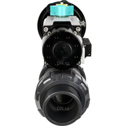 Кран шаровой BV4242E-FP-GRM-ISO Дн80 Ру10 полнопроходной, корпус - НПВХ, шар - НПВХ, уплотнение - EPDM, с пневмоприводом PA-DA-105-1, пневмораспределителем 4M310-08 DC24V и магнитным переключателем ALS200D