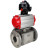 Кран шаровой BV3232P(4pc)-FP-3WL-F Ду40 Ру16 полнопроходной трехходовой, фланцевый, корпус - нержавеющая сталь SS316, с пневмоприводом PA-SA-105 с возвратными пружинами, пневмораспределителем 4M310-08 DC24V и БКВ APL-510N EX в Омске