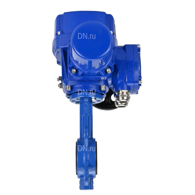 Затвор дисковый поворотный WBV1432N-2W-Fb-H Ду250 Ру16, корпус - чугун GGG50, диск - нержавеющая сталь 316L, уплотнение - NBR, с электроприводом QT-N-040M-O2-220VAC-У1 в Омске