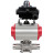 Кран шаровой BV3232P(3pc)-FP-W-ISO-H LONG Ду50 Ру40 полнопроходной, корпус - нержавеющая сталь 316, уплотнение - PTFE, под приварку, с пневмоприводом PA-SA-105 и БКВ APL-410N EX в Омске