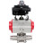 Кран шаровой BV3232P(3pc)-FP-W-ISO-H LONG Ду50 Ру40 полнопроходной, корпус - нержавеющая сталь 316, уплотнение - PTFE, под приварку, с пневмоприводом PA-SA-105 и БКВ APL-410N EX в Омске