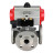 Кран шаровой BV3232P(4pc)-FP-3WL-F Ду32 Ру16 полнопроходной трехходовой, фланцевый, корпус - нержавеющая сталь SS316, с пневмоприводом PA-SA-083 с возвратными пружинами и пневмораспределителем 4M310-08 AC220V в Омске