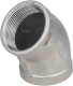 Отвод (полуотвод) ВР-ВР-316 1/4″ Ду8 Ру16 угол 45°, корпус - нержавеющая сталь 316, присоединение - внутренняя / внутренняя резьба