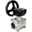 Кран шаровой BV3232P(3pc)-FP-W-ISO-H Ду50 Ру40 полнопроходной двухходовой, нержавеющая сталь SS316, под приварку, уплотнение - PTFE, с ISO фланцем и редуктором HAM RQN1-180Z-T40 в Омске