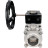 Кран шаровой BV3232P(3pc)-FP-W-ISO-H Ду50 Ру40 полнопроходной двухходовой, нержавеющая сталь SS316, под приварку, уплотнение - PTFE, с ISO фланцем и редуктором HAM RQN1-180Z-T40 в Омске