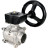 Кран шаровой BV3232P(3pc)-FP-W-ISO-H Ду50 Ру40 полнопроходной двухходовой, нержавеющая сталь SS316, под приварку, уплотнение - PTFE, с ISO фланцем и редуктором HAM RQN1-180Z-T40 в Омске