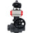 Кран шаровой BV4242E-FP-GRM-ISO Дн65 Ру10 полнопроходной, корпус - НПВХ, шар - НПВХ, уплотнение - EPDM, с пневмоприводом PA-DA-065, пневмораспределителем 4M310-08 DC24V, ручным дублером MON1-250-T26-ISO и БКВ APL-410N EX в Омске