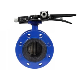 Затвор дисковый поворотный WBV1313E-2W-F-H Ду80 Ру16 фланцевый, корпус - чугун GGG40, диск - чугун GGG40, уплотнение - EPDM, с рукояткой и двумя концевыми датчиками LS-103 250В