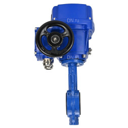 Затвор дисковый поворотный WBV1432N-2W-Fb-H Ду40 Ру16, корпус - чугун GGG50, диск - нержавеющая сталь 316L, уплотнение - NBR, с электроприводом QT-N-005M-O2-380VAC-У1