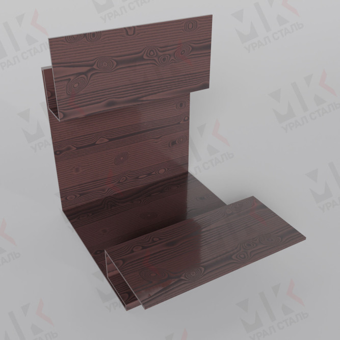 Планка угла внешнего сложного 2000 мм 0,45 мм Print Elite Antique Wood в Омске