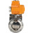Затвор дисковый поворотный WBV3131E-2W-W-H Ду32 Ру10 под приварку, корпус - пищевая нержавеющая сталь 304, уплотнение - EPDM, с электроприводом QT-N-003EM-O1-24VDC-У1 24В HARK в Омске