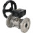 Кран шаровой BV3232P(3pc)-FP-F-ISO-H Ду25 Ру40 трехсоставной из нержавеющей стали SS316, фланцевый, уплотнение - PTFE, полнопроходной с ISO-фланцем и редуктором HAM RQN1-180Z-T40 в Омске