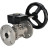 Кран шаровой BV3232P(3pc)-FP-F-ISO-H Ду25 Ру40 трехсоставной из нержавеющей стали SS316, фланцевый, уплотнение - PTFE, полнопроходной с ISO-фланцем и редуктором HAM RQN1-180Z-T40 в Омске