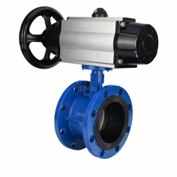 Затвор дисковый поворотный WBV1331E-2W-F-H Ду50 Ру16 фланцевый, корпус - чугун GGG40, диск - нержавеющая сталь 304, уплотнение - EPDM, с пневмоприводом PA-DA-105-1 и пневмораспределителем 4M310-08 DC24V