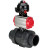 Кран шаровой BV4242E-FP-GRM-ISO Дн65 Ру10 полнопроходной, корпус - НПВХ, шар - НПВХ, уплотнение - EPDM, с пневмоприводом PA-DA-065 и БКВ APL-510N EX в Омске