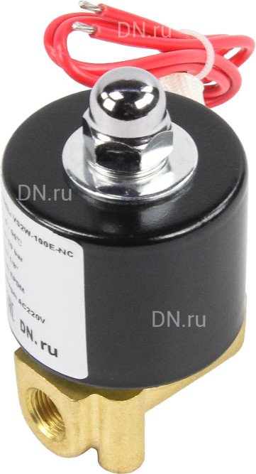 Клапан электромагнитный VS100-NT-NC-24VAC 1/8″ Ду6 Ру10 прямого действия двухходовой, корпус - латунь, присоединение - внутренняя резьба, уплотнение - NBR, нормально-закрытый, катушка - 24 В AC в Омске